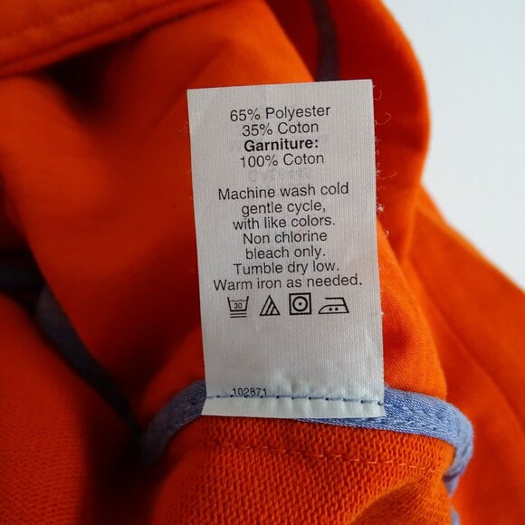 J Crew Orange Double Breasted Knit Blazer Jacket Women Size S 3/4 Sleeve Work - Picture 5 of 9